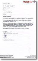 Authorization Letter from FORTIS 